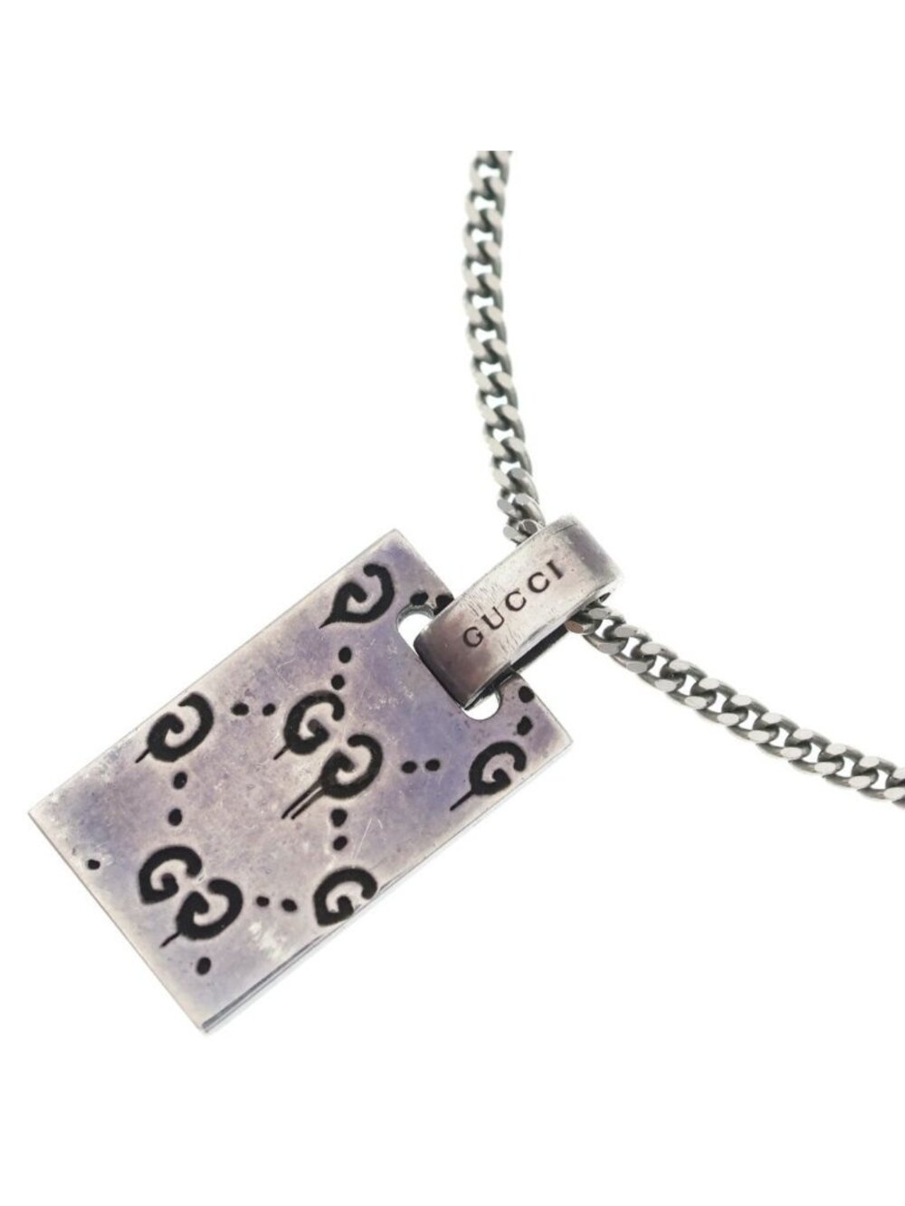 Gucci Ghost Skull Necklace Silver